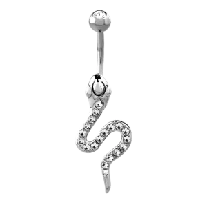SNAKE – NÁUŠNICA / PIERCING DO PUPKA (SILVER)