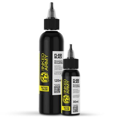 FARBA NA TETOVANIE THE INKED ARMY - FLASH BLACK  tetovacia farba od svetového výrobcu