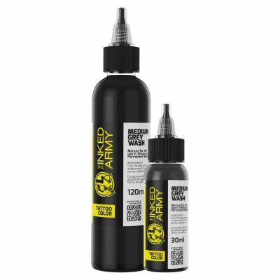 FARBA NA TETOVANIE THE INKED ARMY - MEDIUM GREY WASH  tetovacia farba od svetového výrobcu