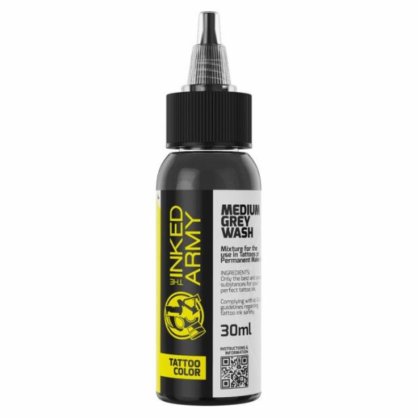 FARBA NA TETOVANIE THE INKED ARMY - MEDIUM GREY WASH  tetovacia farba od svetového výrobcu