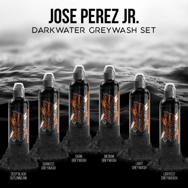 Farba na tetovanie WORLD FAMOUS - JOSE PEREZ  JR. DARK WATER SHADING SET